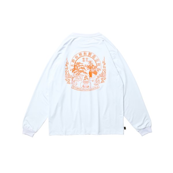 画像2: EVISEN  " EMBLEM POCKET TECH LS TEE " - WHITE (2)