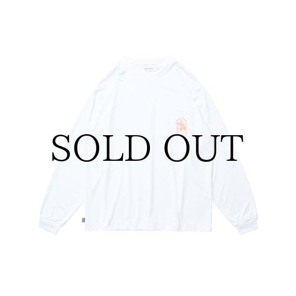 画像1: EVISEN  " EMBLEM POCKET TECH LS TEE " - WHITE (1)