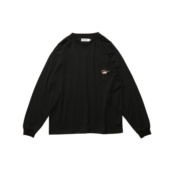 画像1: EVISEN  " NEW SUSHI POCKET LS TEE " - BLACK (1)