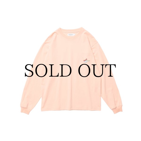 画像1: EVISEN  " NEW SUSHI POCKET LS TEE " - POWDER PINK (1)