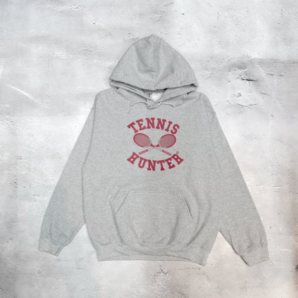 画像1: SAME OLD " TENNIS HUNTER HOODIE " - GRAY with MAROON (1)