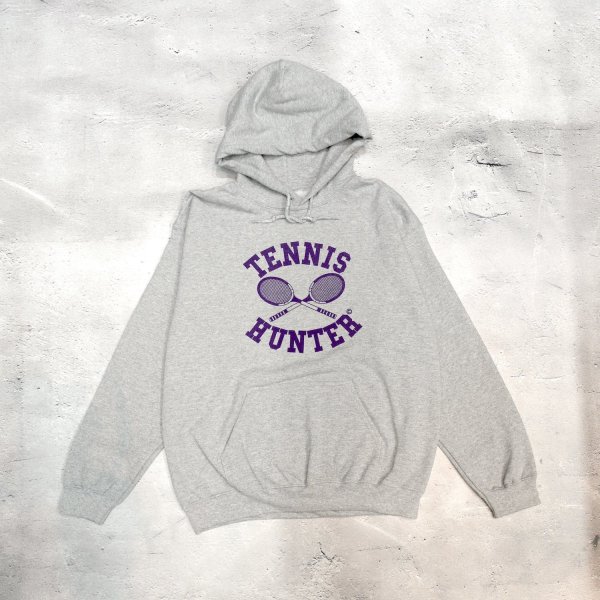 画像1: SAME OLD " TENNIS HUNTER HOODIE " - GRAY with PURPLE (1)