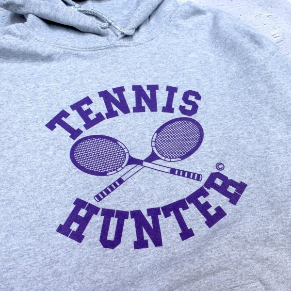 画像2: SAME OLD " TENNIS HUNTER HOODIE " - GRAY with PURPLE (2)