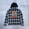 画像6: SPITFIRE " DEMONSEED HOODED FLANNEL SHIRT " - BLACK with WHITE (6)