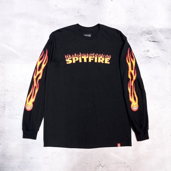 画像1: SPITFIRE " SPITFIRE HOTROD LS TEE " - BLACK (1)