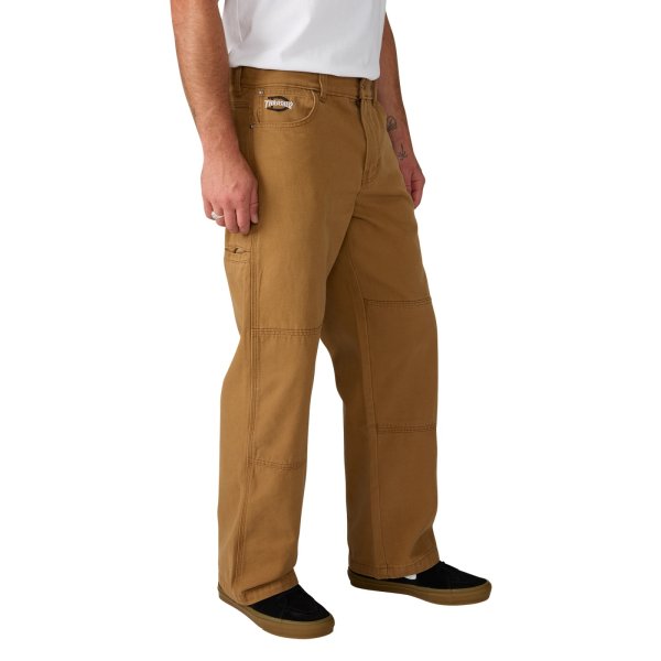 画像1: DICKIES x THRASHER / DOUBLE KNEE PANTS - BROWN (1)