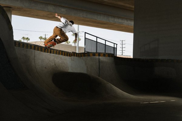 画像4: DICKIES x THRASHER / DOUBLE KNEE PANTS - BROWN (4)