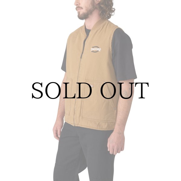画像3: DICKIES x THRASHER / REVERSIBLE VEST- BROWN (3)