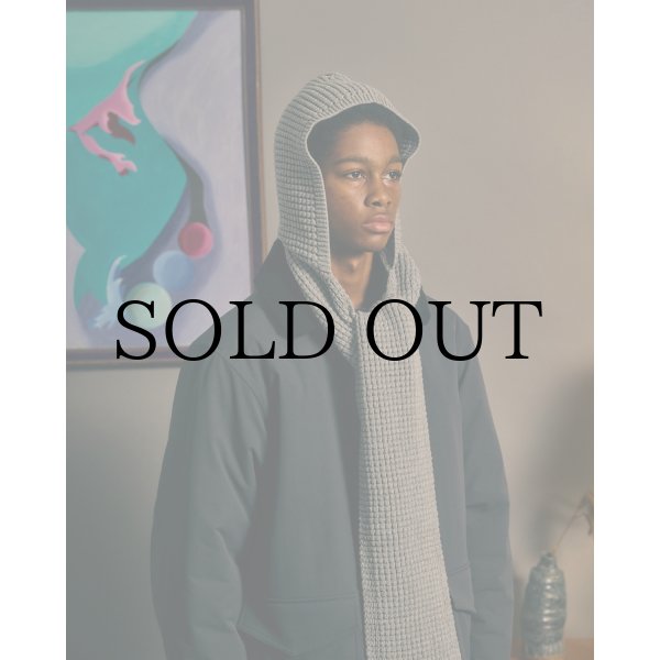 画像6: COMFORTABLE REASON " WAFFLE HOOD SCARF " - GRAY (6)