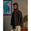 画像5: COMFORTABLE REASON " WAFFLE HOOD SCARF " - BROWN (5)