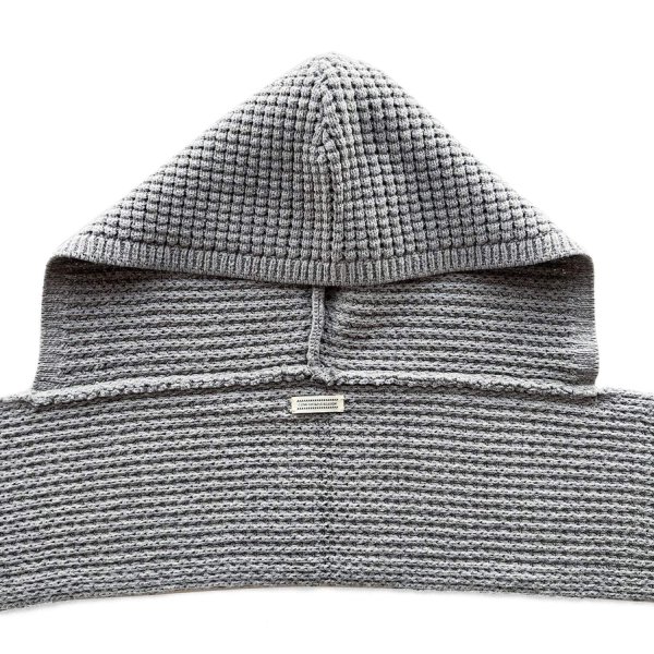 画像3: COMFORTABLE REASON " WAFFLE HOOD SCARF " - GRAY (3)