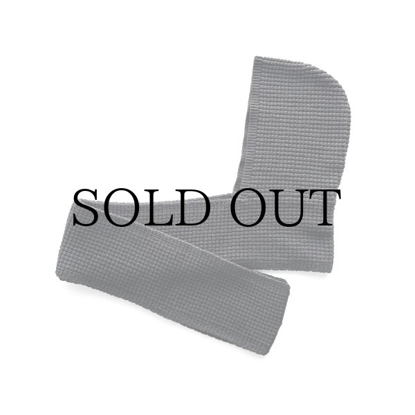 画像1: COMFORTABLE REASON " WAFFLE HOOD SCARF " - CHARCOAL (1)