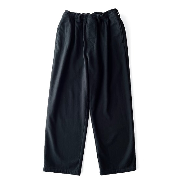 画像1: COMFORTABLE REASON " FLEECE BACK PANTS " - BLACK (1)