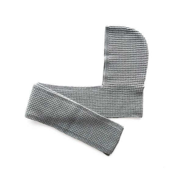 画像1: COMFORTABLE REASON " WAFFLE HOOD SCARF " - GRAY (1)