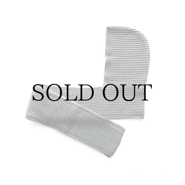 画像1: COMFORTABLE REASON " WAFFLE HOOD SCARF " - GRAY (1)