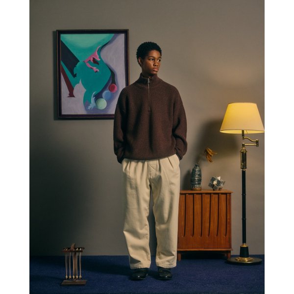画像6: COMFORTABLE REASON " FLEECE BACK PANTS " - IVORY (6)