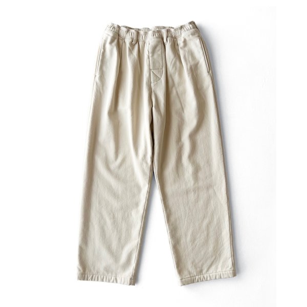 画像1: COMFORTABLE REASON " FLEECE BACK PANTS " - IVORY (1)
