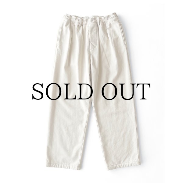 画像1: COMFORTABLE REASON " FLEECE BACK PANTS " - IVORY (1)