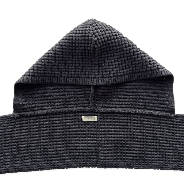 画像3: COMFORTABLE REASON " WAFFLE HOOD SCARF " - CHARCOAL (3)