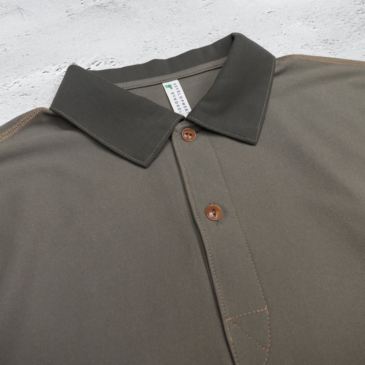 画像2: NOROLL " DRY WASHI L/S POLO " - KUCHIBA (2)