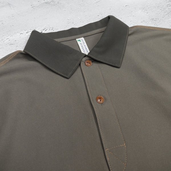 画像2: NOROLL " DRY WASHI L/S POLO " - KUCHIBA (2)