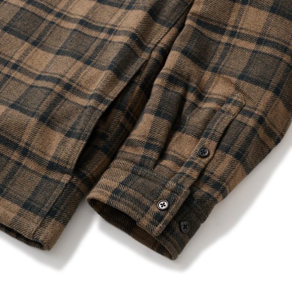 画像4: FTC " QUILTED LINED PLAID NEL SHIRT " - BROWN (4)