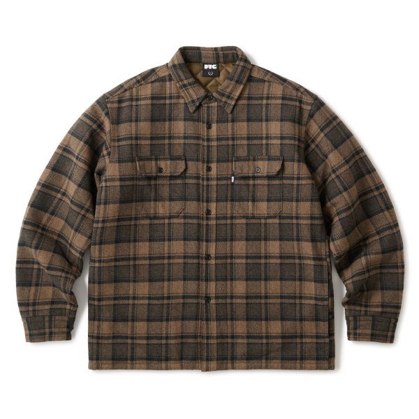画像1: FTC " QUILTED LINED PLAID NEL SHIRT " - BROWN (1)