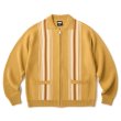 画像1: FTC " STRIPE ZIP UP KNIT CARDIGAN " - MUSTARD (1)
