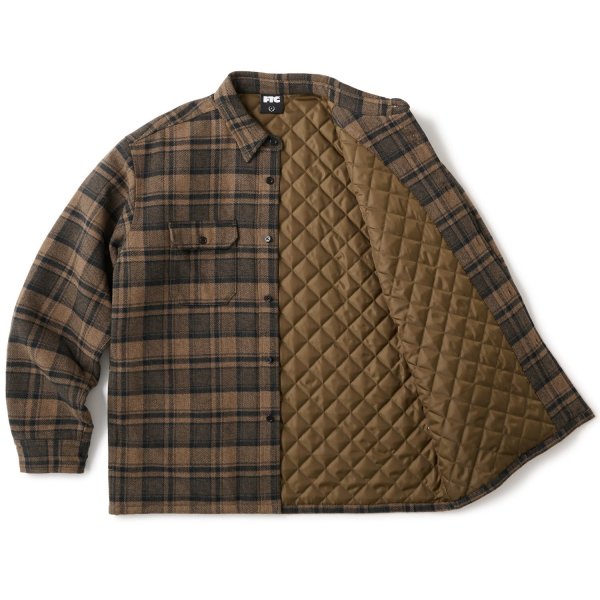 画像2: FTC " QUILTED LINED PLAID NEL SHIRT " - BROWN (2)