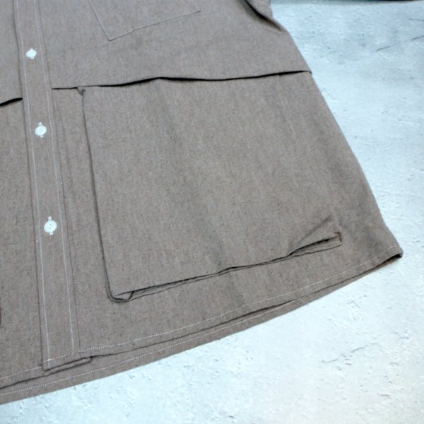 画像4: NOROLL " HWR WOOL WEATHER SHIRT " - BEIGE (4)