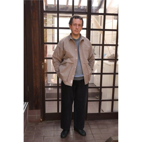 画像1: NOROLL " HWR WOOL WEATHER SHIRT " - BEIGE (1)