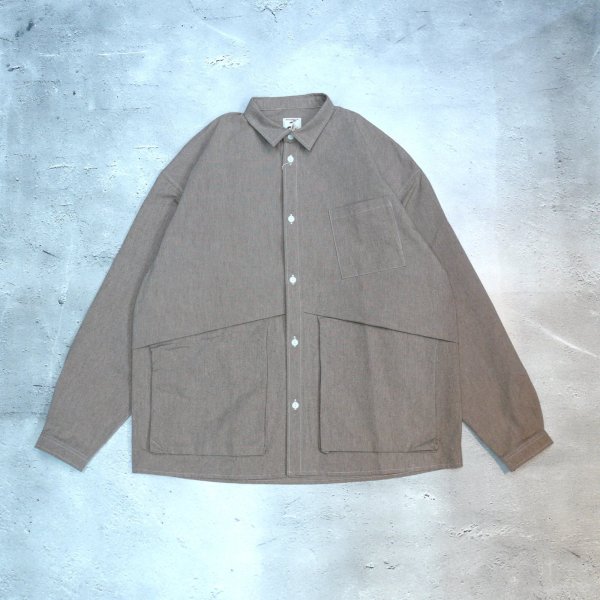 画像2: NOROLL " HWR WOOL WEATHER SHIRT " - BEIGE (2)