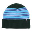画像1: PASS~PORT.  " STRIPED ORGANIC KNIT BEANIE " - DARK JADE (1)