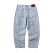 画像2: HELLRAZOR " BLOCK BAGGIE DENIM PANTS " - LIGHT INDIGO (2)