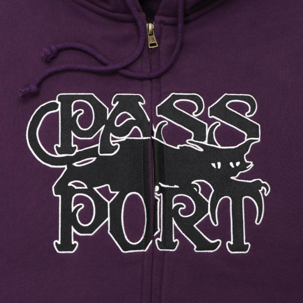 画像3: PASS~PORT " SLINKIN' ZIP HOODIE " - EGG PLANT (3)