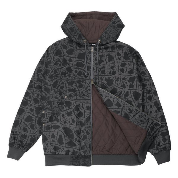 画像2: PASS~PORT " WEATHERED ZIP HOOD " - BLACK (2)