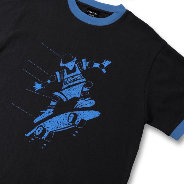 画像2: PASS~PORT " CLONCURRY RINGER TEE " - BLACK (2)