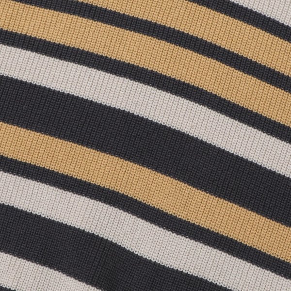 画像2: PASS~PORT " STRIPED ORGANIC KNIT SWEATER "- GREY (2)
