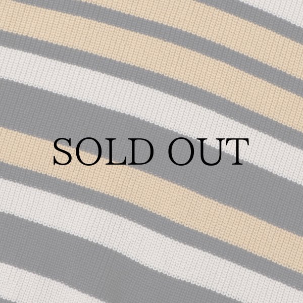 画像2: PASS~PORT " STRIPED ORGANIC KNIT SWEATER "- GREY (2)