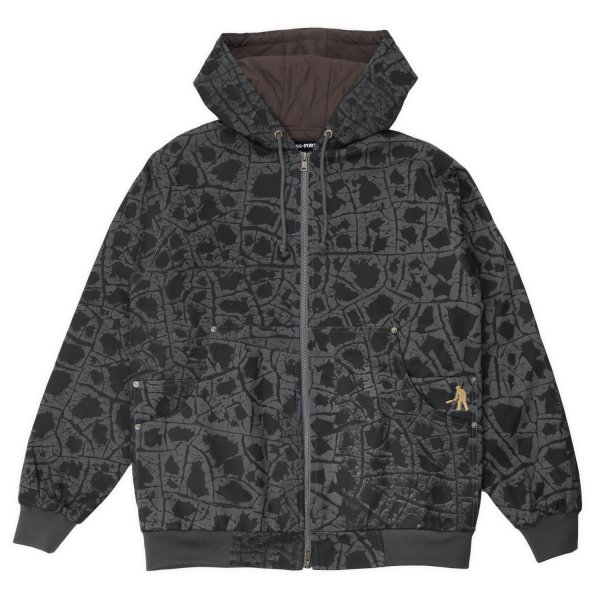 画像1: PASS~PORT " WEATHERED ZIP HOOD " - BLACK (1)