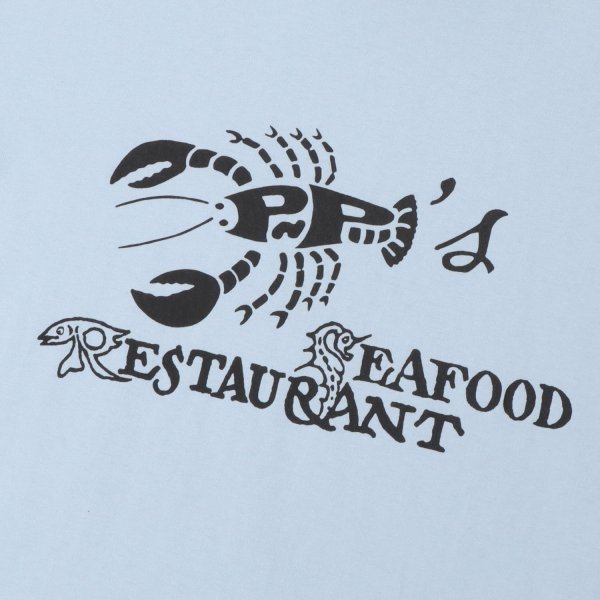 画像3: PASS~PORT " SEAFOOD STAFF TEE " - STONEWASH BLUE (3)