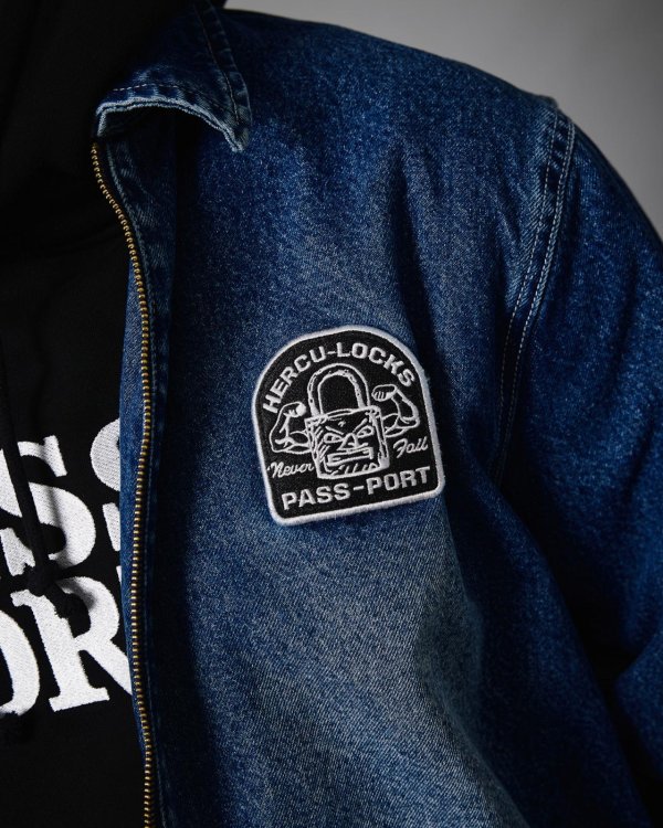画像6: PASS~PORT " HERCU~LOCKS RECYCLED DENIM FREIUGHT JACKET " - WASHED DARK INDIGO (6)