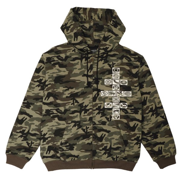 画像1: PASS~PORT " KOLLASSI ZIP HOODIE " - WOODLAND CAMO (1)