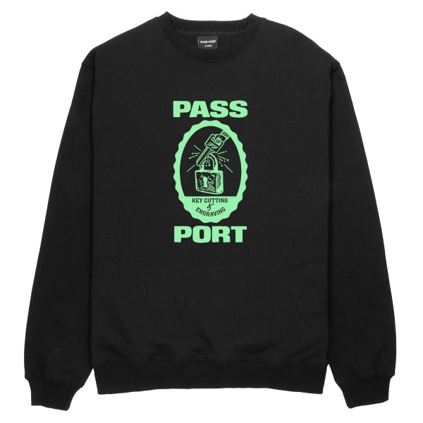 画像1: PASS~PORT " HERCU~LOCKS SWEATER " - BLACK (1)