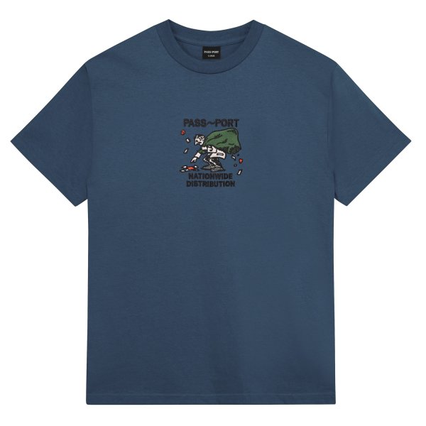 画像1: PASS~PORT " DISTRIBUTION TEE " - HARBOUR BLUE (1)