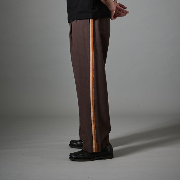 画像6: PASS~PORT.  " HERRINGBONE LEAGUES CLUB STRIPE PANT " - DARK BROWN (6)