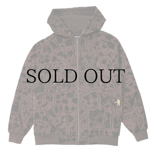 画像1: PASS~PORT " WEATHERED ZIP HOOD " - MUD (1)