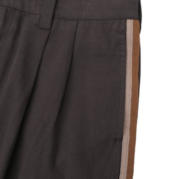 画像2: PASS~PORT.  " HERRINGBONE LEAGUES CLUB STRIPE PANT " - DARK BROWN (2)