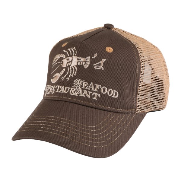 画像1: PASS~PORT.  " SEAFOOD STAFF PACKERS TRUCKER CAP " - CHOCO (1)