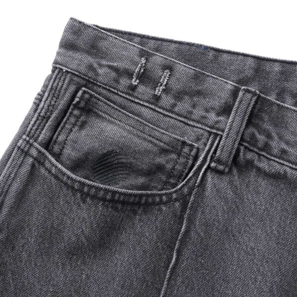 画像3: HELLRAZOR " BLOCK BAGGIE DENIM PANTS " - DARK BLACK (3)